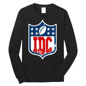 Idc Funny Anti Football I Dont Care Long Sleeve Shirt