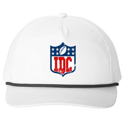 Idc Funny Anti Football I Dont Care Snapback Five-Panel Rope Hat