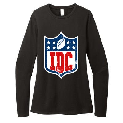 Idc Funny Anti Football I Dont Care Womens CVC Long Sleeve Shirt