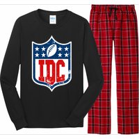 Idc Funny Anti Football I Dont Care Long Sleeve Pajama Set