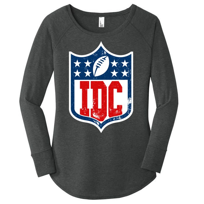 Idc Funny Anti Football I Dont Care Women's Perfect Tri Tunic Long Sleeve Shirt