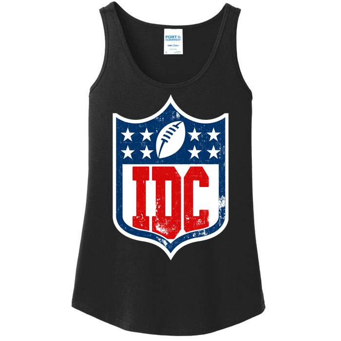 Idc Funny Anti Football I Dont Care Ladies Essential Tank