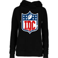 Idc Funny Anti Football I Dont Care Womens Funnel Neck Pullover Hood