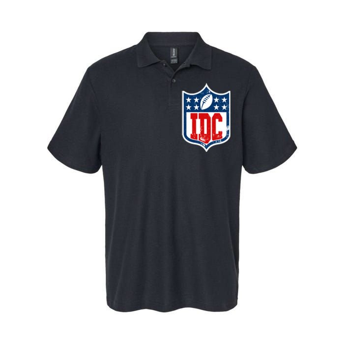 Idc Funny Anti Football I Dont Care Softstyle Adult Sport Polo