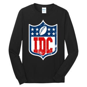 Idc Funny Anti Football I Dont Care Tall Long Sleeve T-Shirt