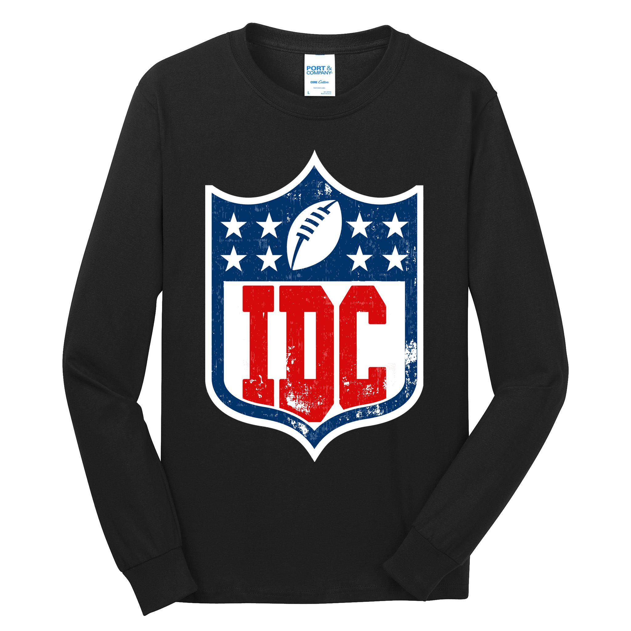 Idc Funny Anti Football I Dont Care Tall Long Sleeve T-Shirt