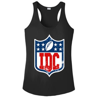 Idc Funny Anti Football I Dont Care Ladies PosiCharge Competitor Racerback Tank