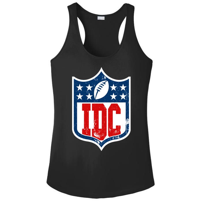 Idc Funny Anti Football I Dont Care Ladies PosiCharge Competitor Racerback Tank