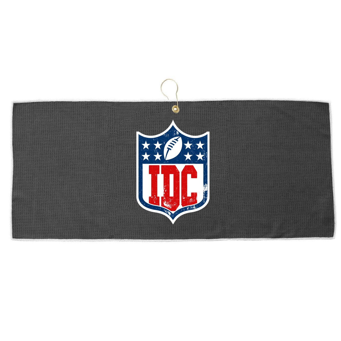 Idc Funny Anti Football I Dont Care Large Microfiber Waffle Golf Towel