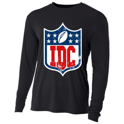 Idc Funny Anti Football I Dont Care Cooling Performance Long Sleeve Crew