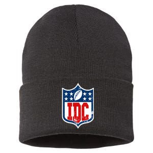 Idc Funny Anti Football I Dont Care Sustainable Knit Beanie