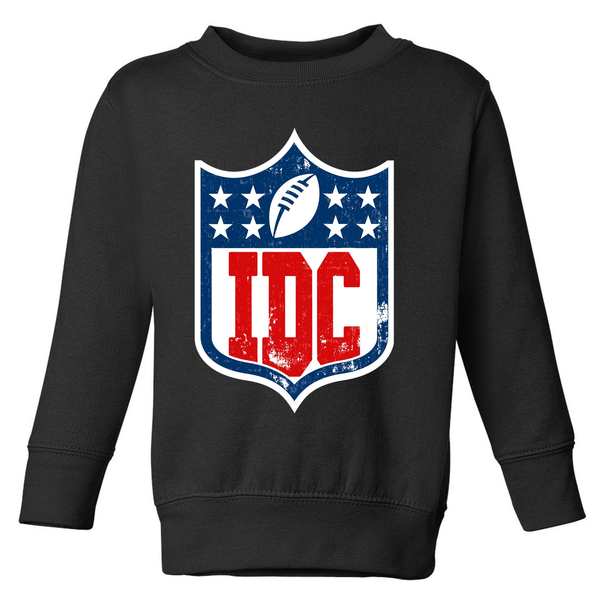 Idc Funny Anti Football I Dont Care Toddler Sweatshirt