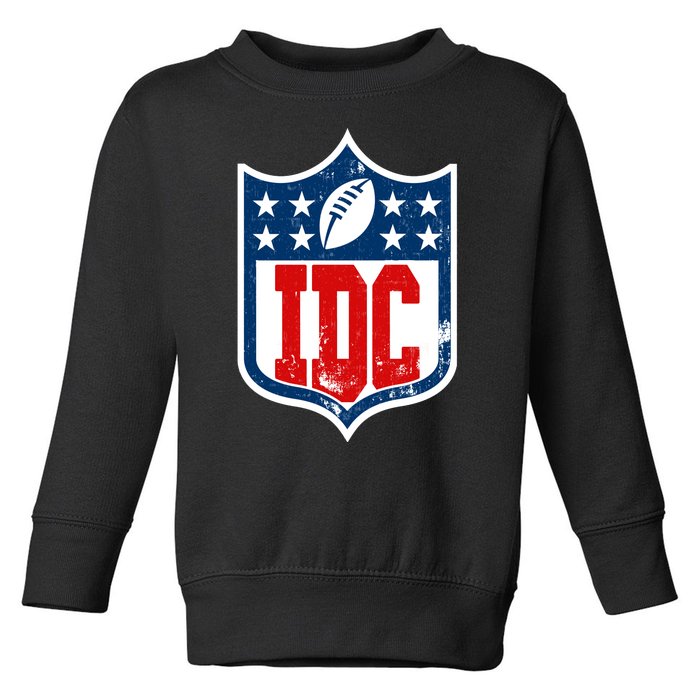 Idc Funny Anti Football I Dont Care Toddler Sweatshirt