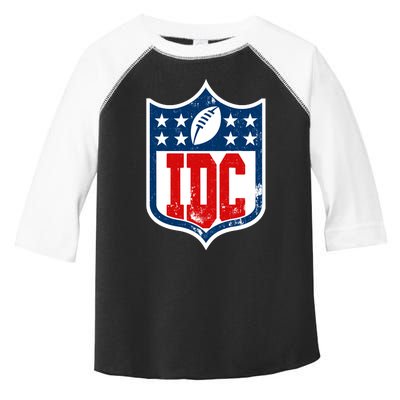 Idc Funny Anti Football I Dont Care Toddler Fine Jersey T-Shirt