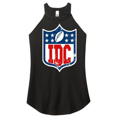 Idc Funny Anti Football I Dont Care Women's Perfect Tri Rocker Tank