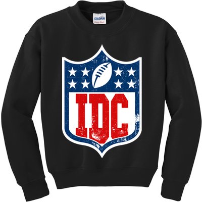 Idc Funny Anti Football I Dont Care Kids Sweatshirt