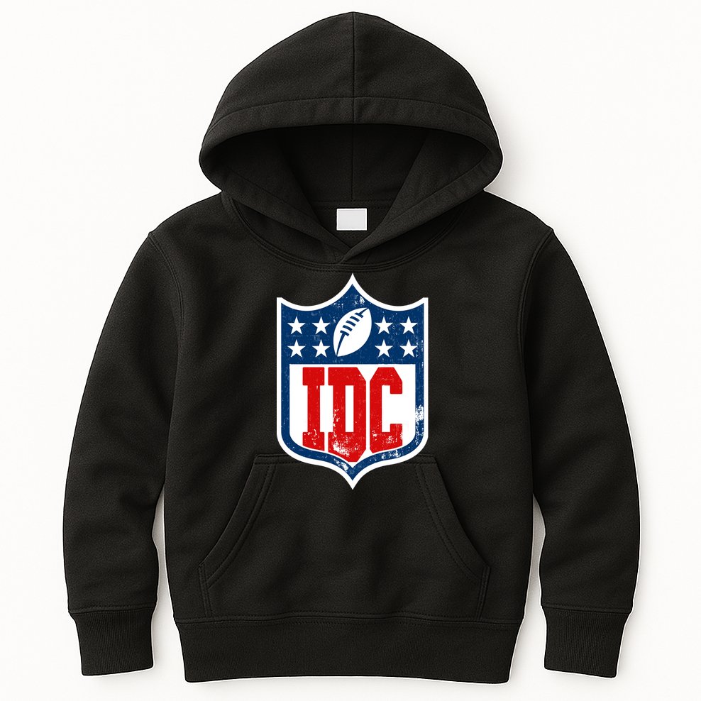 Idc Funny Anti Football I Dont Care Kids Hoodie