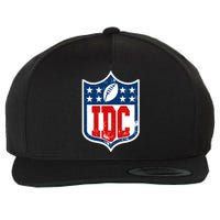 Idc Funny Anti Football I Dont Care Wool Snapback Cap