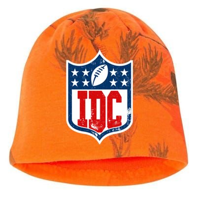 Idc Funny Anti Football I Dont Care Kati - Camo Knit Beanie