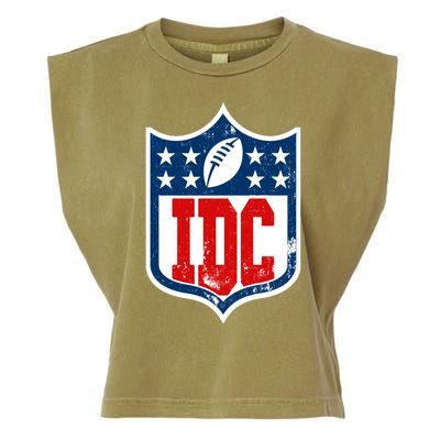 Idc Funny Anti Football I Dont Care Garment-Dyed Women's Muscle Tee