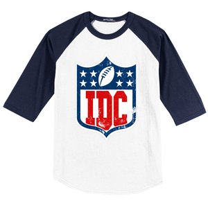 Idc Funny Anti Football I Dont Care Baseball Sleeve Shirt