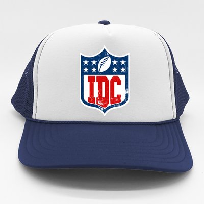 Idc Funny Anti Football I Dont Care Trucker Hat