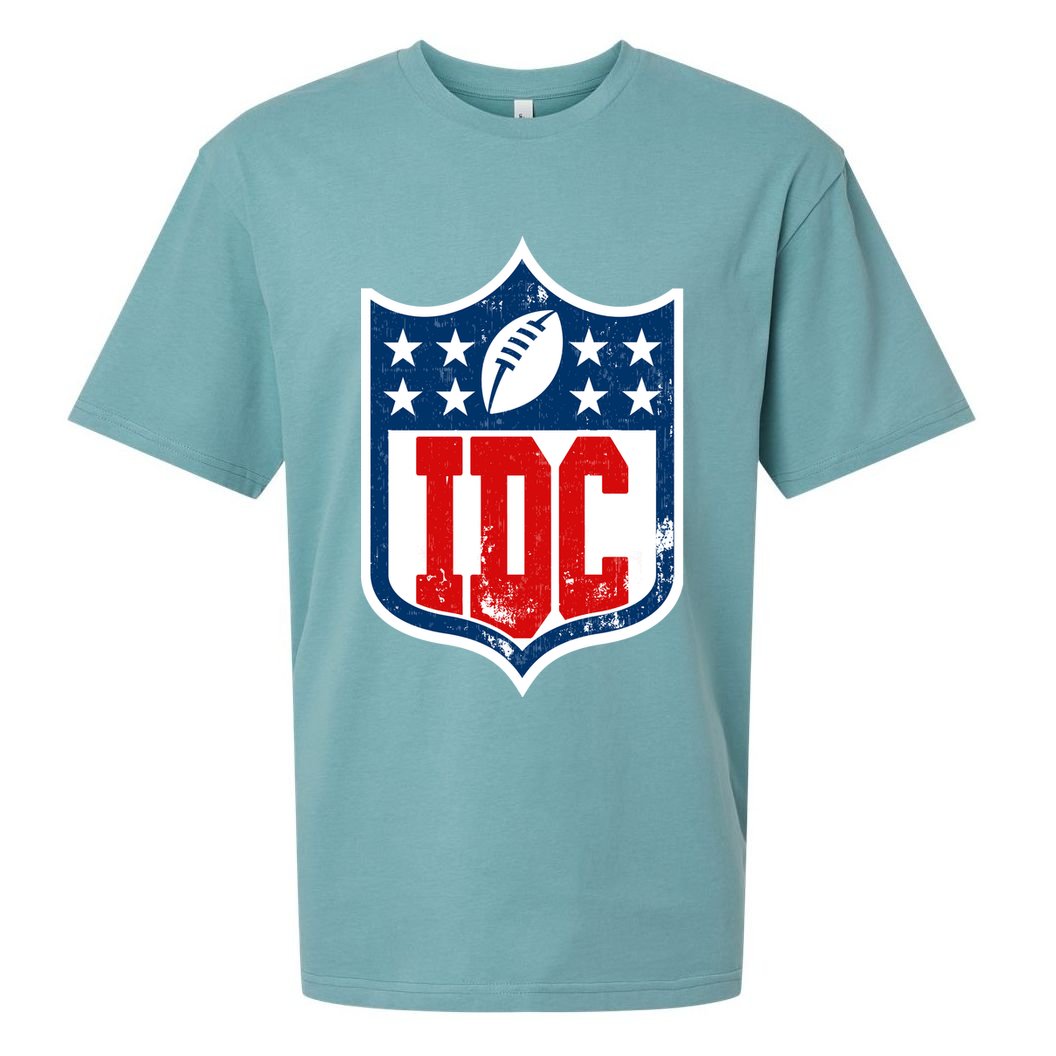 Idc Funny Anti Football I Dont Care Sueded Cloud Jersey T-Shirt