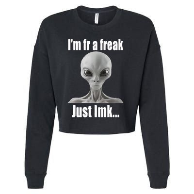 IM Fr A Freak Just Lmk Cropped Pullover Crew