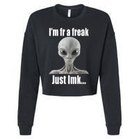 IM Fr A Freak Just Lmk Cropped Pullover Crew