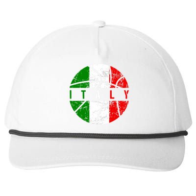 Italy Flag Basketball Italian Team Fan Lover Snapback Five-Panel Rope Hat