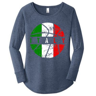 Italy Flag Basketball Italian Team Fan Lover Women's Perfect Tri Tunic Long Sleeve Shirt