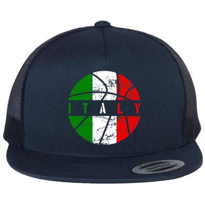 Italy Flag Basketball Italian Team Fan Lover Flat Bill Trucker Hat