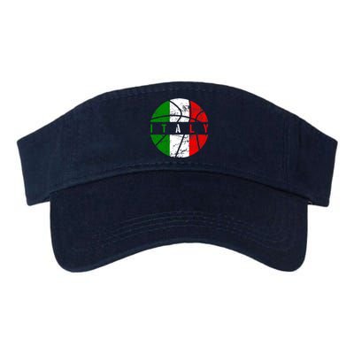 Italy Flag Basketball Italian Team Fan Lover Valucap Bio-Washed Visor