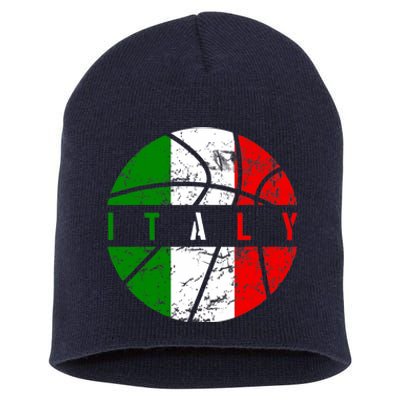 Italy Flag Basketball Italian Team Fan Lover Short Acrylic Beanie