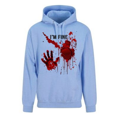 IM Fine Bloody Hand Blood Stained Blood Splatter Halloween Unisex Surf Hoodie