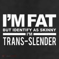 IM Fat But Identify As Skinny IM Transslender 7 Panel Mesh Trucker Snapback Hat