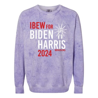 Ibew For Biden Harris 2024 Colorblast Crewneck Sweatshirt