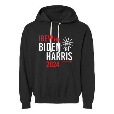 Ibew For Biden Harris 2024 Garment-Dyed Fleece Hoodie