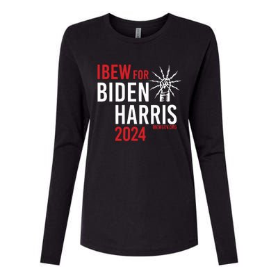 Ibew For Biden Harris 2024 Womens Cotton Relaxed Long Sleeve T-Shirt