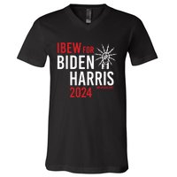 Ibew For Biden Harris 2024 V-Neck T-Shirt