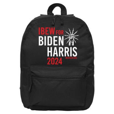 Ibew For Biden Harris 2024 16 in Basic Backpack