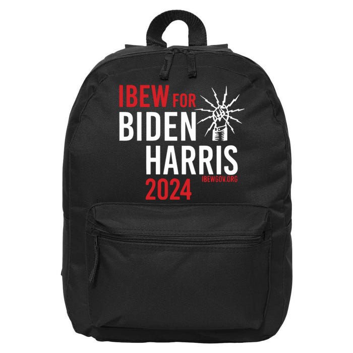 Ibew For Biden Harris 2024 16 in Basic Backpack