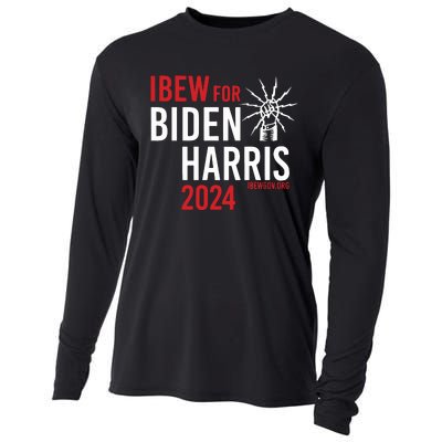 Ibew For Biden Harris 2024 Cooling Performance Long Sleeve Crew