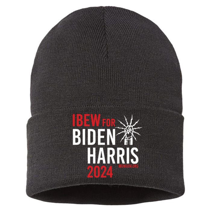 Ibew For Biden Harris 2024 Sustainable Knit Beanie