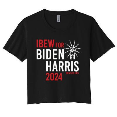 Ibew For Biden Harris 2024 Women's Crop Top Tee