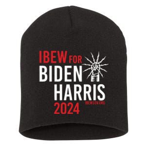 Ibew For Biden Harris 2024 Short Acrylic Beanie