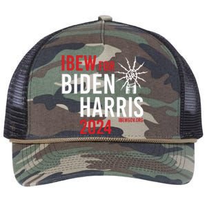 Ibew For Biden Harris 2024 Retro Rope Trucker Hat Cap