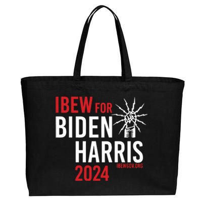 Ibew For Biden Harris 2024 Cotton Canvas Jumbo Tote