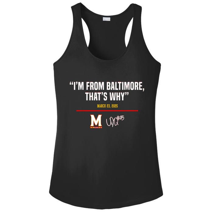 I’m From Baltimore That’s Why Ladies PosiCharge Competitor Racerback Tank
