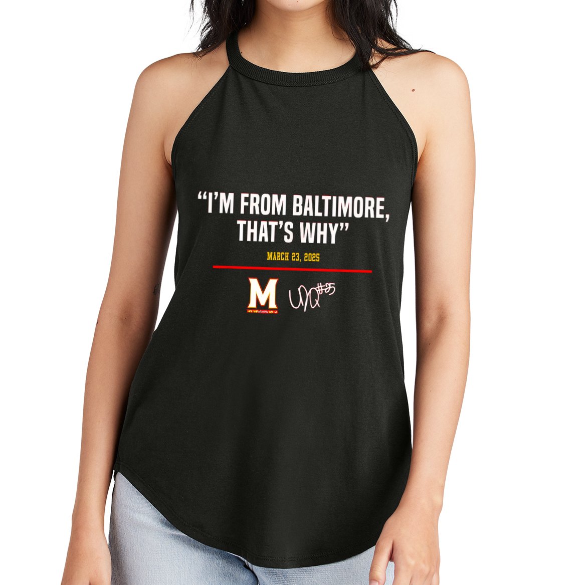 I’m From Baltimore That’s Why Women's Perfect Tri Rocker Tank